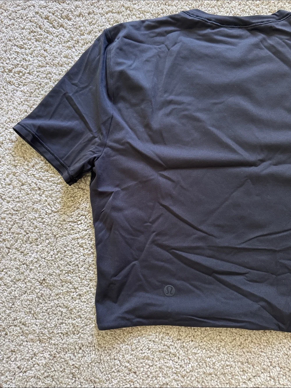 LULULEMON Black Hold Tight Cropped Tshirt 4/XS